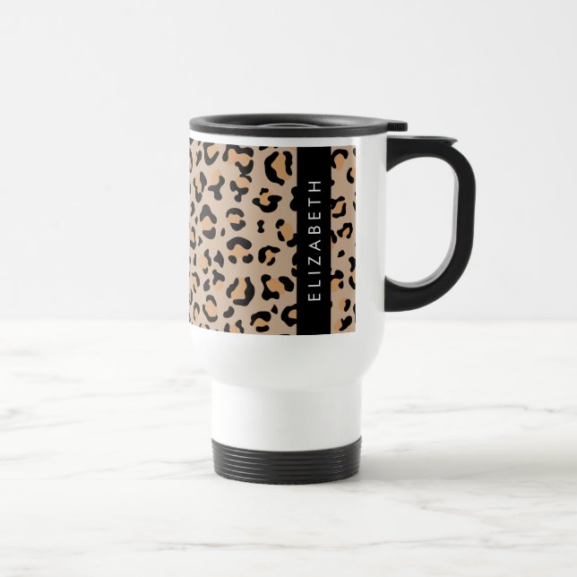 Leopard Print, Spots, Brown Leopard, ditt namn Resemugg (Höger)