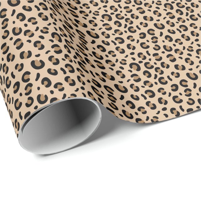 Leopard Print, Spots, Brown Leopard Presentpapper (Rullad Hörn)