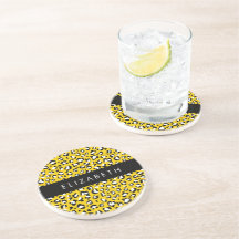 Leopard Print, Spots, Gult Leopard, ditt namn