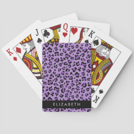 Leopard Print, Spots, Lila Leopard, ditt namn Casinokort