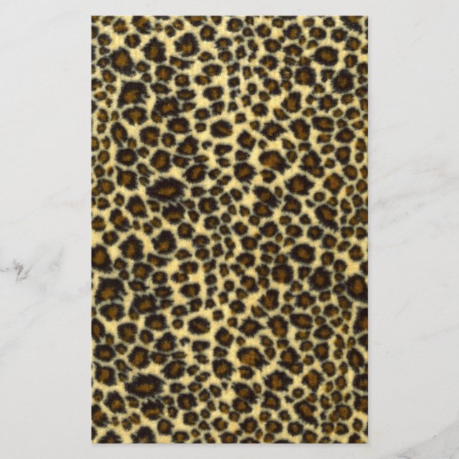 Leopard Print Stationery Brevpapper (Framsida)