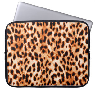 Leopard print struktur laptop fodral