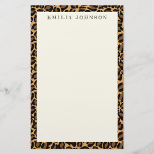Leopard print struktur PERSONLIG Brevpapper