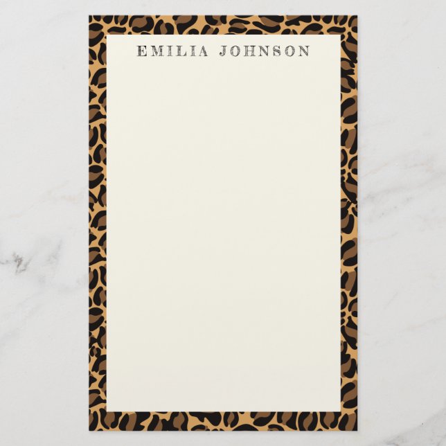 Leopard print struktur | PERSONLIG Brevpapper (Framsida)