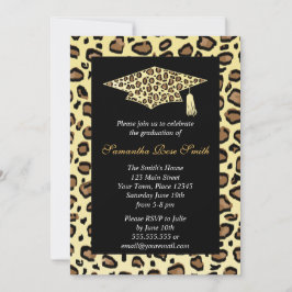 Leopard Print Studentfest Inbjudningar