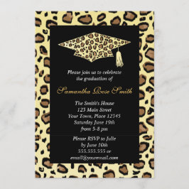 Leopard Print Studentfest Inbjudningar