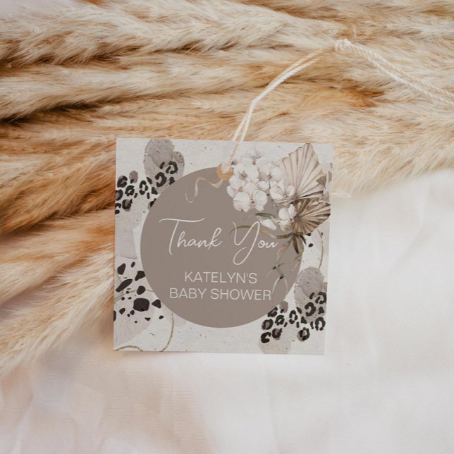 Leopard Print Tack Gåvor Etiketter (Skapare uppladdad)