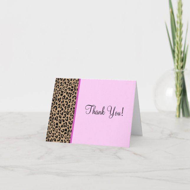 Leopard Print Tack Kort (Framsida)