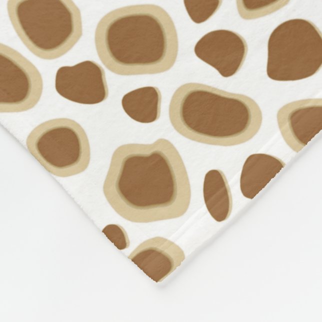 Leopard Print - Taupe Tan and White Fleecefilt (Hörn)