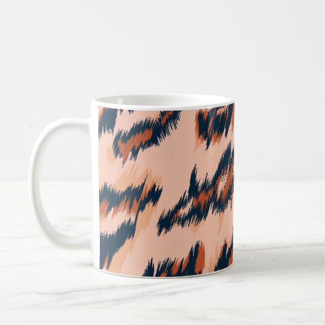 Leopard Print: Textilsömlös design. Kaffemugg (Vänster)