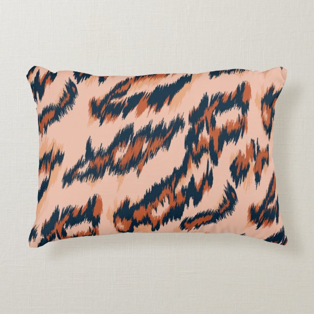 Leopard Print: Textilsömlös design. Prydnadskudde (Framsidan)