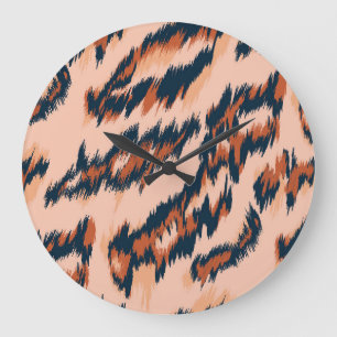 Leopard Print: Textilsömlös design. Stor Klocka