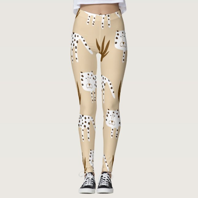 Leopard Print: Timless Mönster. Leggings (Framsida)