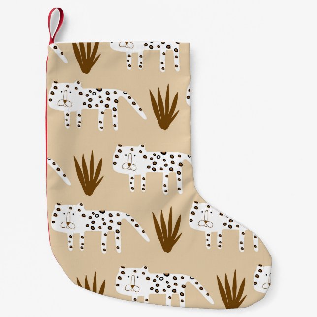 Leopard Print: Timless Mönster. Liten Julstrumpa (Framsidan)