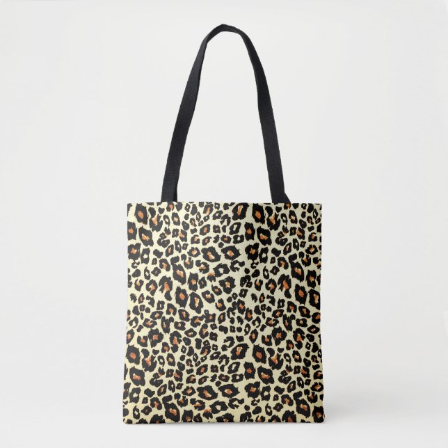 Leopard Print Tote Bag Art Tygkasse (Framsida)
