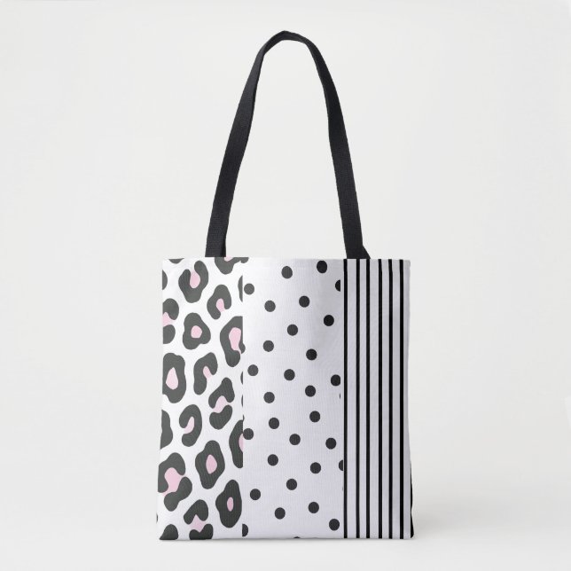 Leopard Print Tote Bag Tygkasse (Framsida)