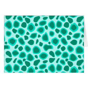 Leopard Print - Turcoise and Aqua OBS Kort