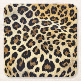 Leopard Print Underläggs Underlägg Papper Kvadrat