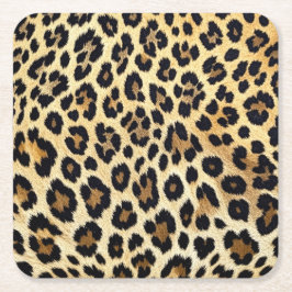 Leopard Print Underläggs Underlägg Papper Kvadrat