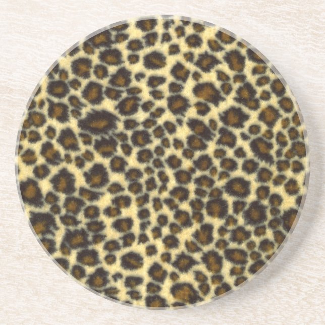 Leopard Print Underläggs Underlägg Sandsten (Framsidan)
