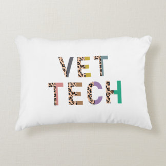 Leopard Print Vet Tech Stethoscope med Namn Prydnadskudde