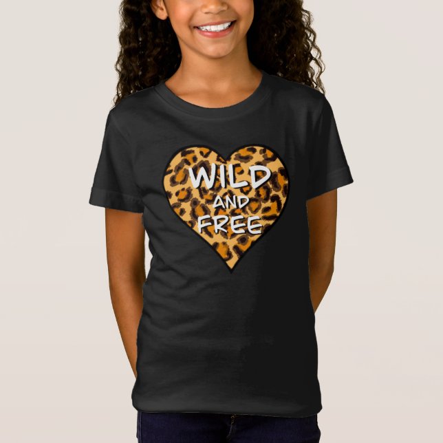 Leopard print | vild och hjärta | Kärlek T-Shirt (Framsida)