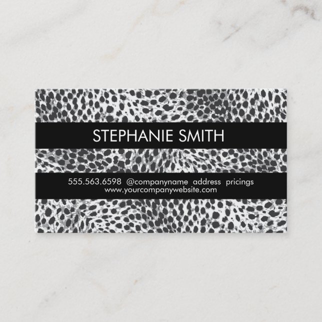 Leopard Print Visitkort (Framsida)