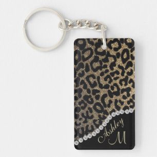 Leopard Print w/ Diamonds Monogram