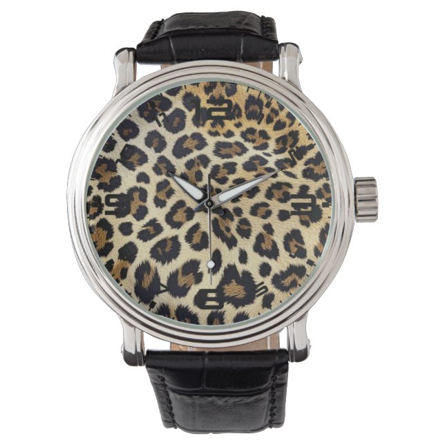 Leopard Print Watch Armbandsur (Framsida)
