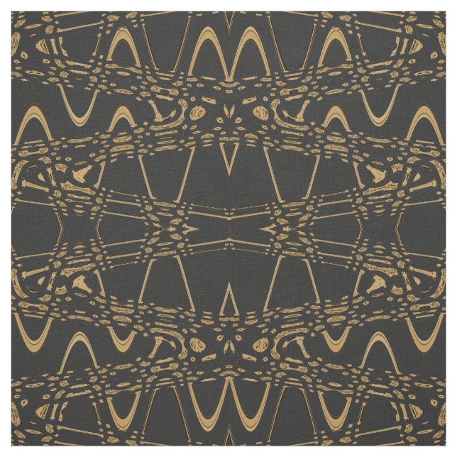 Leopard Print Wave Diamond Geometric Mönster Tyg (Provkarta)