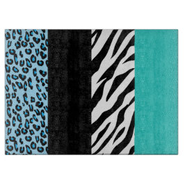 Leopard Print, Zebra tryck, Animal Print, Blue