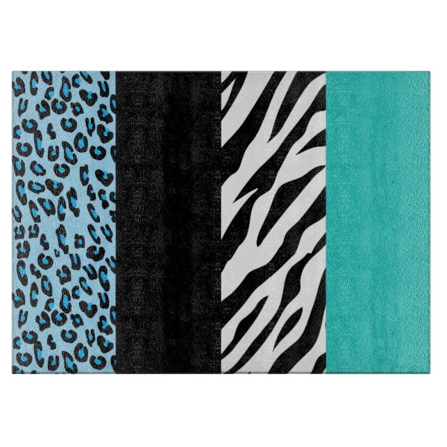 Leopard Print, Zebra tryck, Animal Print, Blue (Framsidan)