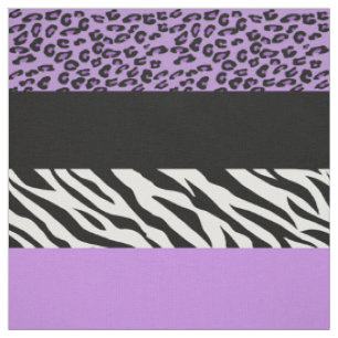 Leopard Print, Zebra tryck, Animal Print, Lila Tyg