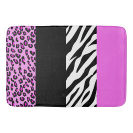 Leopard Print, Zebra tryck, Animal Print, Rosa Badrumsmatta