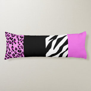 Leopard Print, Zebra tryck, Animal Print, Rosa Kroppskudde