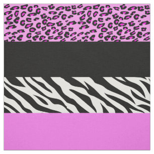 Leopard Print, Zebra tryck, Animal Print, Rosa Tyg
