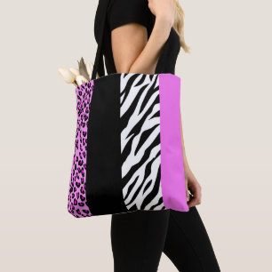 Leopard Print, Zebra tryck, Animal Print, Rosa Tygkasse