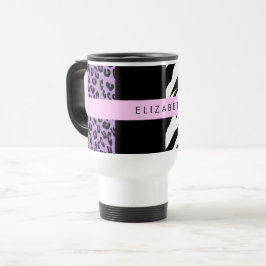 Leopard Print, Zebra tryck, Lila, ditt namn Resemugg