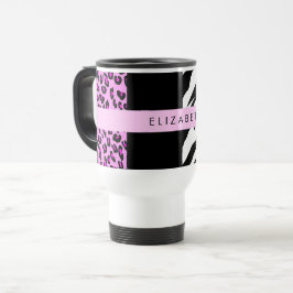 Leopard Print, Zebra tryck, Rosa, ditt namn Resemugg
