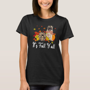 Leopard Pumpa Faller Det Är Höst Folket Gul Mops T Shirt