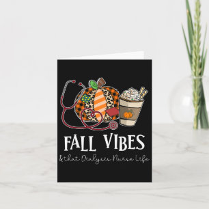 Leopard Pumpkin Fall Vibes och dialyssjuksköterska Kort