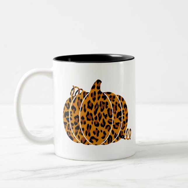 Leopard Pumpkin / Fallsäsong Två-Tonad Mugg (Vänster)