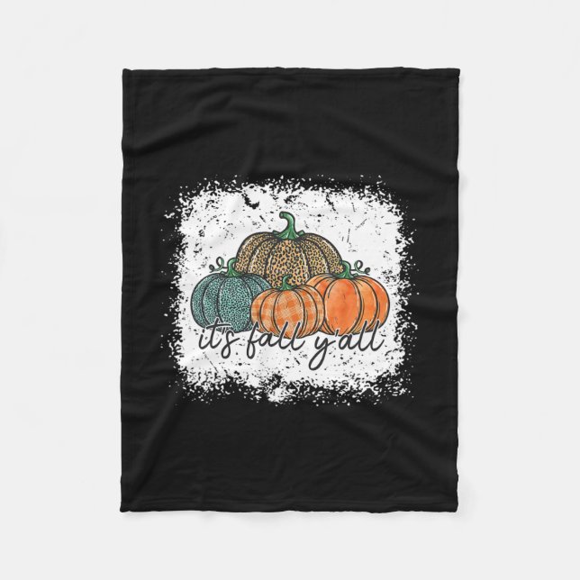 Leopard Pumpkin Höger sin Thanksgiving för Fall Ya Fleecefilt (Framsidan)