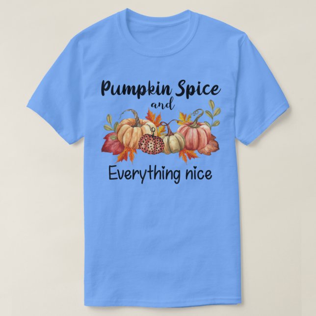Leopard Pumpkin Spice Allt Nice Cute Retro F T Shirt (Design framsida)