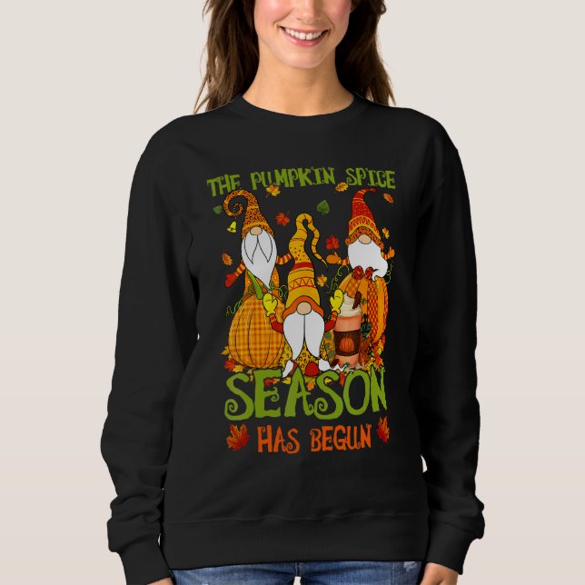 Leopard Pumpor Gnomes Höstlöv Höst Autumn Tha T Shirt (Framsida)