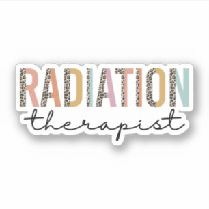 Leopard Radiation Therapist, Rad Therapy Grad Gift Klistermärken