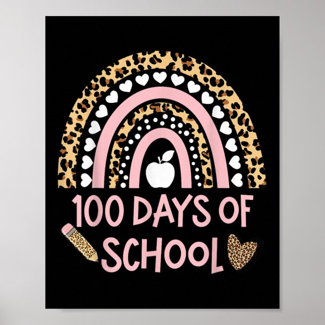 Leopard Rainbow 100 Day of School, 100 Day of Sc Poster (Framsidan)