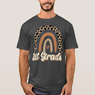 Leopard Rainbow 1st Klass, Back to school T-Shirt