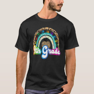 Leopard Rainbow 9th Klass Back to school nionde Gr T Shirt