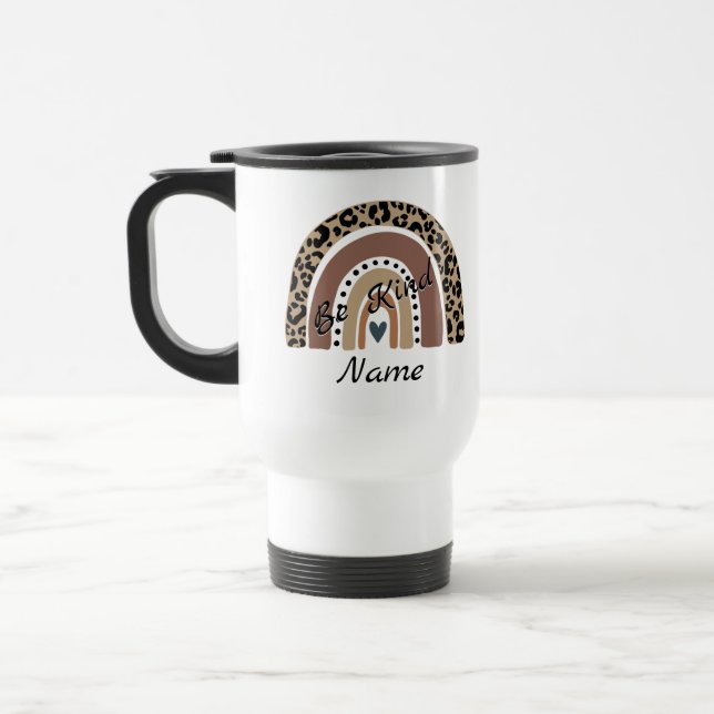 Leopard Rainbow - be Kind - Change Text - Add Namn Resemugg (Vänster)